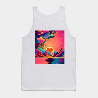 Peace and Love: Harmonious Sunset Tank Top